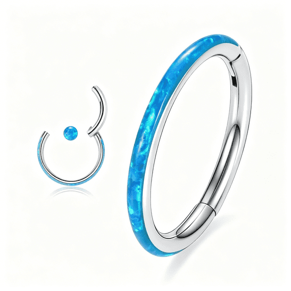DESIGNICE Hinged Nose Hoop Ring Surgical Steel Conch Cartilage Helix Lobe Earring for Septum Lip Tragus Daith Rook Orbital Belly Nose Piercing Jewelry