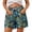Green 02, variant on Yievot Beach Shorts for Women Graphic Print Drawstring Elastic Waist Summer Vacation Casual Shorts with Pockets