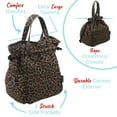 thumbnail image 4 of Brentwood Insulated Canvas Lunch Tote Cooler Bag for Women, 12-Can Capacity, with 2 Side Pockets, CB-2025L (Leopard Brown), CB-2025LBR, 4 of 5
