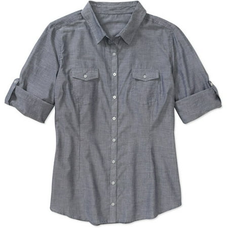 womens plus size chambray shirt