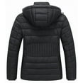 thumbnail image 2 of Puffer Jacket for Women Waterproof Quilted Warm Winter Coat Ultra Light Weight Short Down Jacket, Black L, 2 of 7