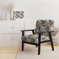 thumbnail image 2 of Designart "Ethereal Flourishing Rococo XII" Blue Floral Upholstered Accent Chair - Cottage Arm Chair For Living Room, 2 of 7