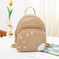 thumbnail image 3 of Qarigey Mini para mujer, moda informal con estampado de flores, paquete de cuero PU, bolsa de teléfono de Color sólido para acampar al aire Mochilas Caqui Qarigey AP006181-01, 3 of 6