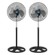thumbnail image 1 of Kit De 2 Ventiladores 18in, 85w De Potencia, 3 Aspas Metal Estructura Negro Aspas Plateado Diámetro 18, 1 of 5