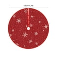 thumbnail image 3 of EWASWON Christmas 48 Inch Red Plush Christmas Tree Skirt with Snowflake Design - Easy to Install for Christmas Party Decor, 3 of 6