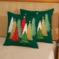 thumbnail image 2 of Christmas Pillow Covers 18x18 Set of 2 Christmas Decor Linen Pillowcase Winter Christmas Decorative Green Throw Pillows Christmas Tree Stars Holiday Decor Outdoor Cushion Covers for Couch Home, 2 of 6