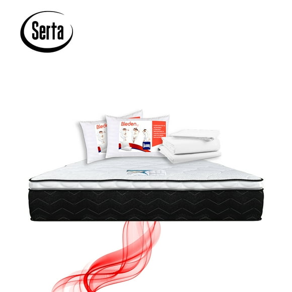 Colchón Individual Preston + 2 almohadas Bleden + Juego de Sábanas