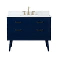 thumbnail image 3 of Elegant Decor Boise 42" Modern MDF Bathroom Vanity with Backsplash in Blue, 3 of 8