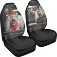 thumbnail image 3 of XYZCANDO Vehicle Seat Protector Zebra Driving Winter Print 2 Pack Car Seat Covers Waterproof Truck Auto Van Premium Anti-Slip Car Front Seat Covers, 3 of 10
