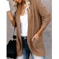 thumbnail image 3 of Women's Long Sleeve Open Front Cardigan Sweaters Lightweight Soft Knit Drape Outerwear with Pockets, 3 of 5