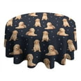 thumbnail image 4 of Goldendoodle Dog Round Tablecloth 60"x60",Wrinkle Wipeable Table Cloth for Kitchen Dining Room Picnic Patio Party, 4 of 6