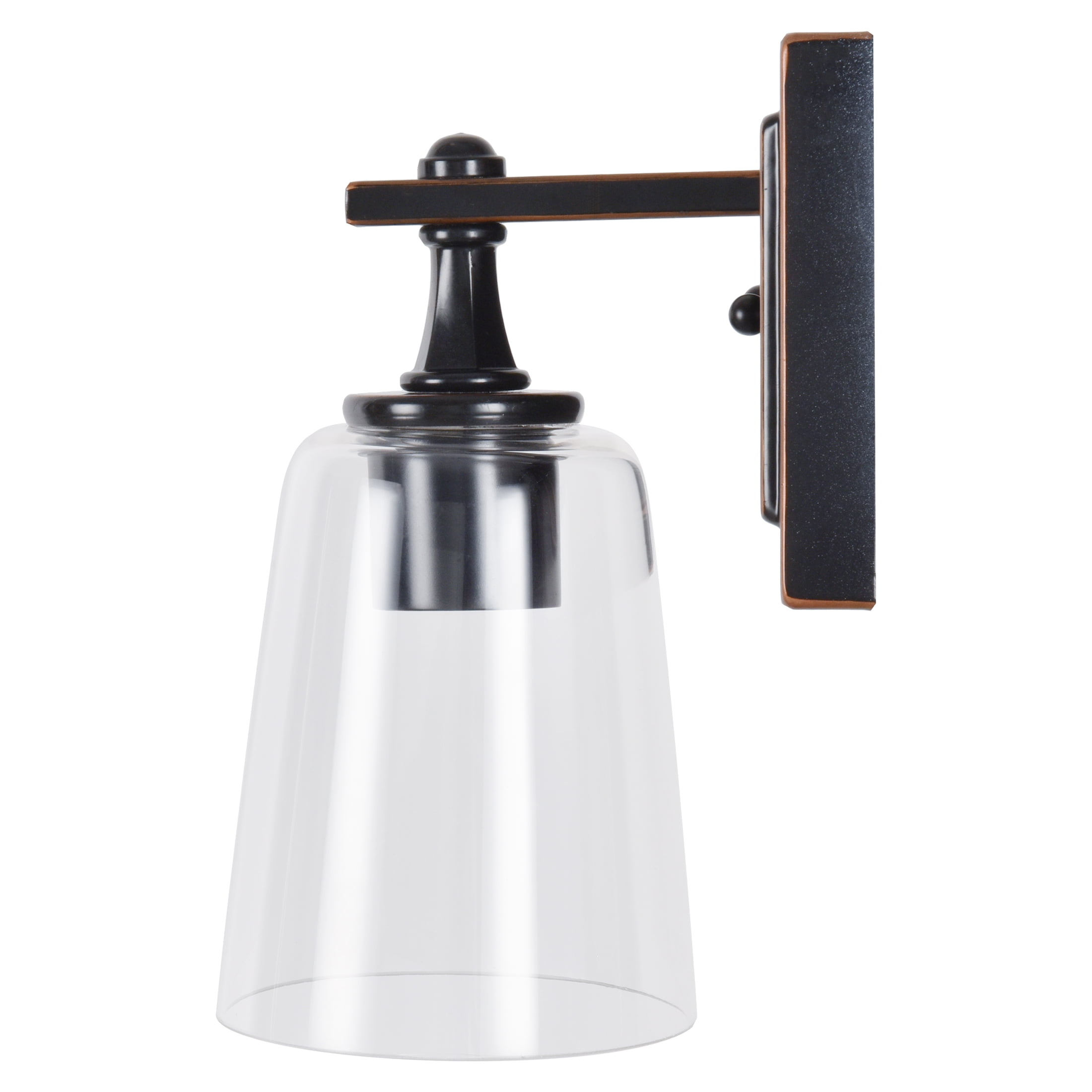 Better Homes & Gardens Modern Wall Scone Vanity Light, Bronze Metal Glass Shades, Bulb Not Included