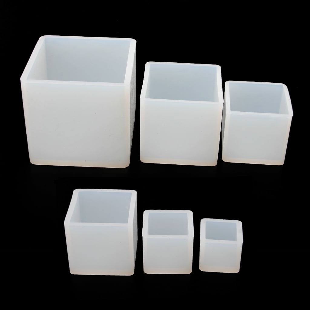 TINYSOME 6Pcs Square Resin Mold Cube Silicone Molds Resin Casting Jewelry  Making 6 Sizes 