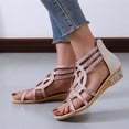 thumbnail image 1 of Verano Mujer Cuñas Punta Abierta Sandalias Transpirables Cremallera Casual Rhinestones Zapatos Wmkox8yii nm2404, 1 of 9