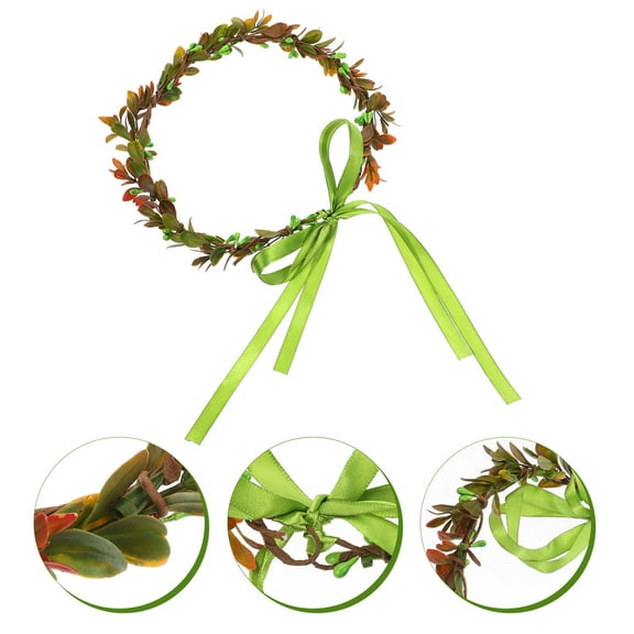 Supvox Women's Floral Headband Orange Plastic Comfortable to Wear for Women 1Set