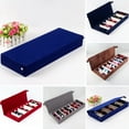 thumbnail image 1 of Homeer Glasses Case Eyeglasses Case Glasses Box Glasses Storage Box with Lid 8 Grids Load-bearing Easy Access Space-saving Button Closure Sunglasses Case, 1 of 7