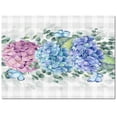 thumbnail image 2 of Area Rugs 5x7 Ft Summer Hydrangea Floral Eucalyptus Leaves Butterfly Grey Plaid Non-Slip Washable Rug Indoor Rug Floor Mats Non Shedding Carpet for Living Room Bedroom Dining Room Home Decor, 2 of 8