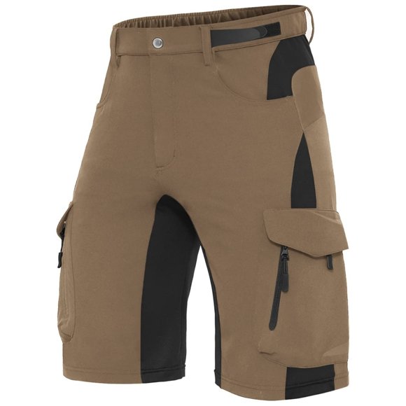 OIOLOYJM Men's Outdoor Quick Dry Lightweight Stretchy Lightweight Cargo Shorts Casual Gym Athletic Hiking Travel Sweatshorts with 6 Pockets Camel XL