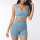 thumbnail image 3 of Gibobby Trajes de Entrenamiento para Mujer Conjunto de ropa de yoga Moda Sexy Correr al libre Desnudo Ropa deportiva Ropa deportiva de secado rápido ajustada(Azul,M), 3 of 5