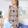 thumbnail image 4 of Balery Mexican Bright Style Camisón de princesa para niñas, pijama de algodón con mangas abullonadas, suave y bonito.-Medium, 4 of 6