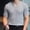 #Gray, variant on DPTALR Men's Summer Fashionable Solid Color V-neck Elastic Breathable Casual Short Sleeve T-shirt,Black, L