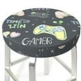 thumbnail image 6 of Goofa Gamers Printed Stool Covers Round, Waterproof Round Bar Stool Covers Anti-Slip Round Bar Stool Seat Cover with Elastic Bands Durable -, 6 of 7