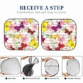 thumbnail image 6 of Fotbe Butterflies and Vintage 2-Piece Car Windshield Sun Shade | Sun Blocker for Car Windshield | Foldable Automotive Interior Accessories for Sun Protection-Medium, 6 of 7