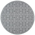 thumbnail image 5 of SAFAVIEH Beach House Rosario Geometric Indoor/Outdoor Area Rug, Light Grey/Charcoal, 4' x 4' Round, 5 of 10