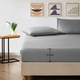 thumbnail image 2 of GOTS Certified 100% Organic Cotton Wrinkle Resistant 300TC Fitted Sheet Extra Deep Pockets, 2 of 7