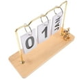 thumbnail image 1 of RENACLIPY Wood Desktop Calendar Perpetual Calendars Rectangular Shape Manual Date Change 1Pack, 1 of 5