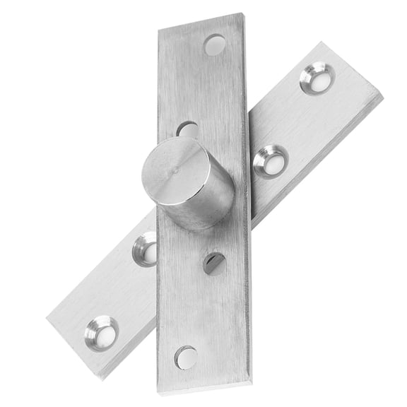 2-Pack Stainless Steel 360 Pivot Hinges for Revolving Doors, Brushed Finish Countersunk Screw Holes, Top & Bottom Hardware Set with Rolling Balls 2PCS stainless steel