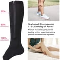 Medical Zipper Compression Sock Women Men High Elasticity Nylon Closed
