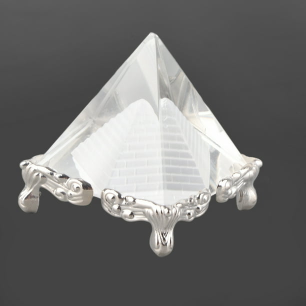 Figura de piedra de cuarzo con forma de pirámide de cristal creativa para decoración del hogar