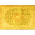 thumbnail image 1 of Ahgly Company Machine Washable Indoor Rectangle Persian Yellow Traditional Area Rugs, 7' x 10', 1 of 4