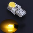thumbnail image 1 of Encendiendo 10 Uds 12V T10 W5W lámpara LED COB carcasa de silicona luces laterales de giro del coche (amarillo), 1 of 9