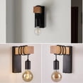thumbnail image 6 of MyArtWe Iron Wood Wall Light with Switch Industrial Wall Lamp, 6 of 8