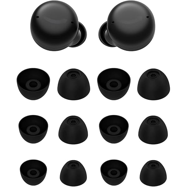 wonima11 Ear Tips Compatible with Echo Buds 2 2nd Gen Earbuds, 6 Pairs S/M/L Sizes Soft Silicone Ear Tips Earbud Covers Eartips Earbuds Tips Compatible with Echo Buds 2, SML, Black 12