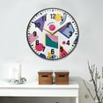 thumbnail image 2 of Yayeee Wall Clock Battery Operated 11.9" Silent Non-Ticking for Living Room, Green Retro Shapes, 2 of 8