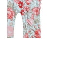 thumbnail image 6 of Seyurigaoka Ruffled Flower Print Long Sleeve Round Neck Jumpsuit + Headband, 6 of 6