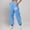 Sky Blue, variant on COSFO Floral Sweatpants for Women Blue Athletic Tapered Loose Pants Casual Breathable Joggers Full Length Elastic Waist Pants