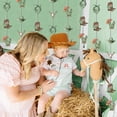 thumbnail image 5 of Western Cowboy Party Hanging Garland Sage Green Cowboy Garland for First Birthday Party Wild Farm Animal Theme My First Rodeo Baby Shower Party with Cow Print Streamer, 5 of 7