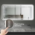thumbnail image 4 of GVN 28*60inch Bathroom Vanity Mirror with Anti-Fog, Dimmable and Shatter-Proof Tempered Glass, Wall Mirror for Bathroom, Bedroom, Living Room, Silver, 4 of 9