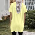 thumbnail image 7 of Posijego Women's Short Sleeve Hoodie Tops Summer Casual Tunic Top Hooded Pullover Shirts with Pockets, 7 of 7