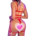 thumbnail image 3 of Sexy Pu Leather Strappy Underwire Garter Belt Lingerie Set, 3 of 4