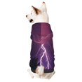 thumbnail image 1 of Fotbe Thunderstorm Violet Purple Sudadera con Estampado para Perros Pequeños – Suéter con Capucha para Mascotas, Tela Suave de Forro Polar con Bolsillo-Medium, 1 of 7
