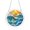 H, variant on Round Ocean Wave Sunset Suncatcher Acrylic Puzzles Window Hanging, Wind Chime Pendant Garden Decor for Living Room Garden Patio Indoor Window Art 7.87in