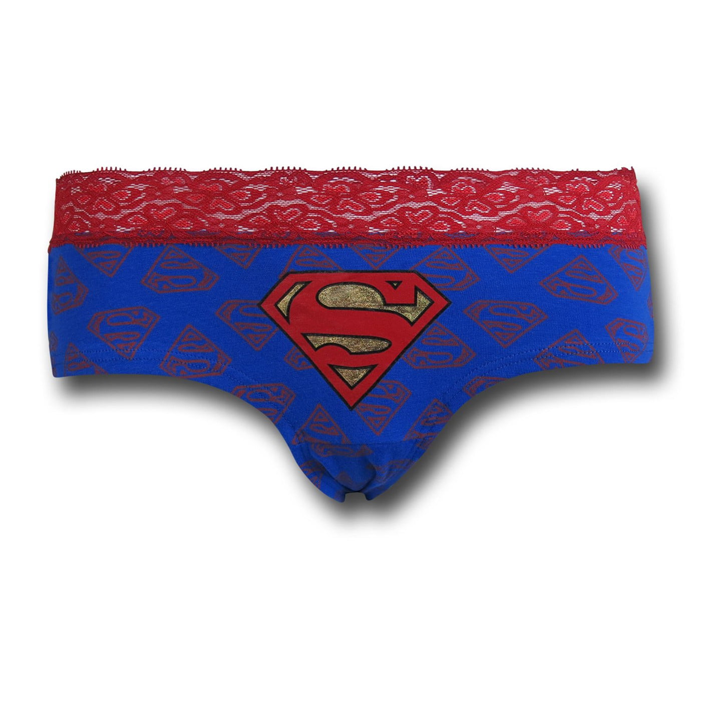 Superman Lace Foil Women S Panty Large