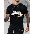 thumbnail image 2 of Cute Cats Napping Print Tee Shirt, Tee For Men, Casual Short Sleeve T-shirt For Summer Spring Fall, Tops As Gifts, 2 of 6
