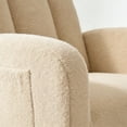 thumbnail image 4 of Kojooin Solid Wood Frame Glider Rocking Chair with Teddy Plush Fabric, Adjustable Footrest and Ottoman, 4 of 5