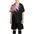 thumbnail image 2 of Delliss 1-13 Years Toddler Boys Fashion Print Top Sweat Absorbing Shorts Outfit, 2 of 4